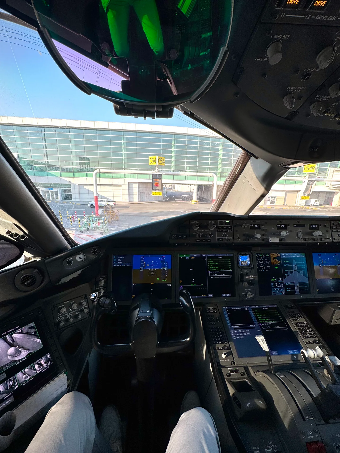 Inside the flight deck