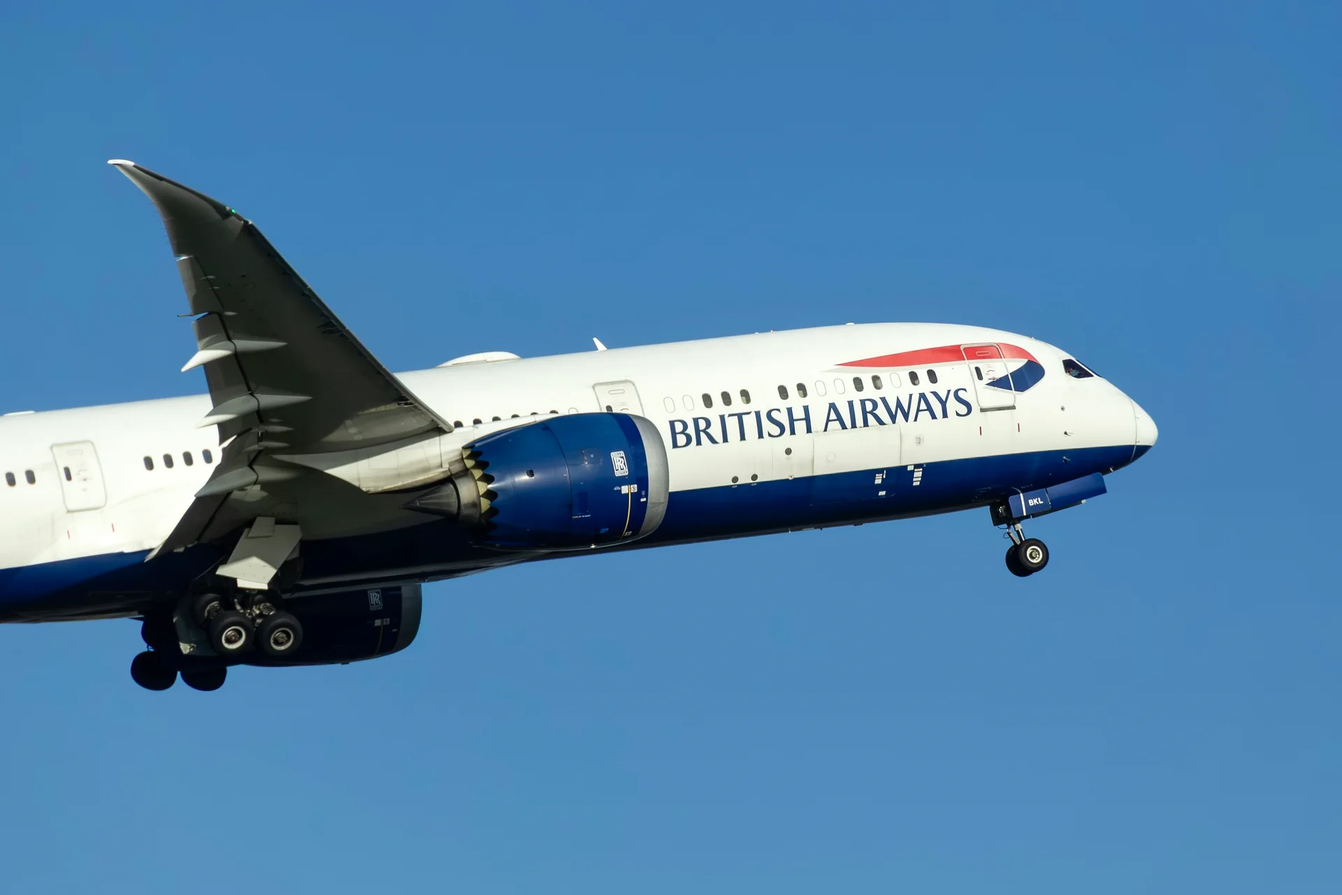 British Airways against blue sky