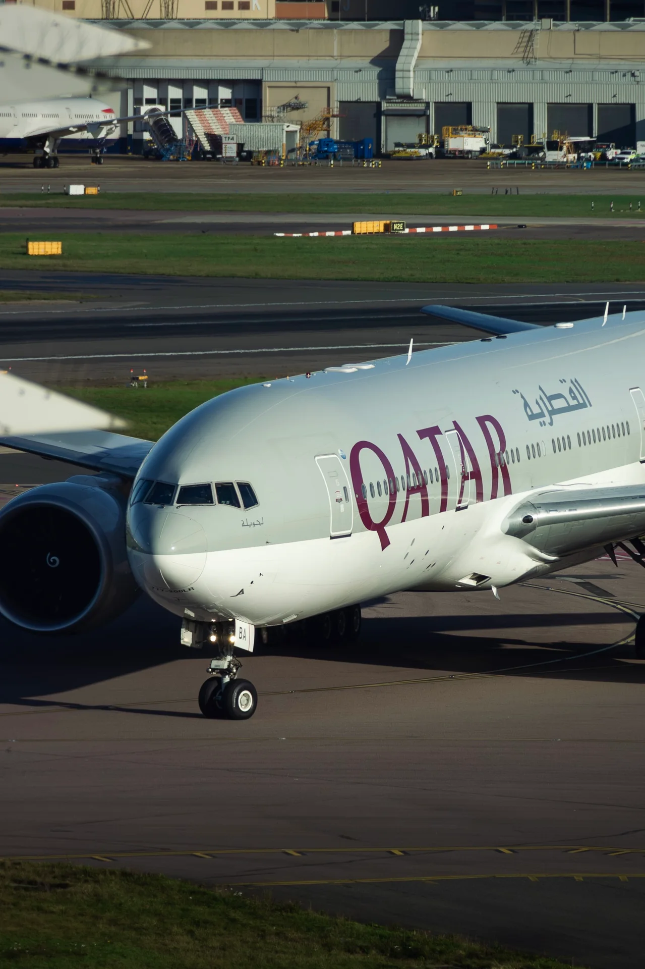 Qatar aircraft taxiing