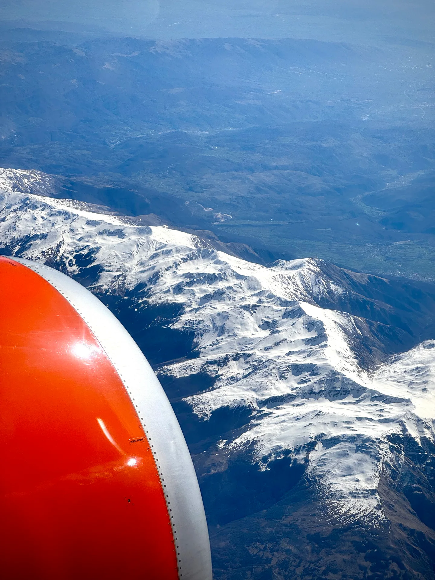 Snow beyond the engine